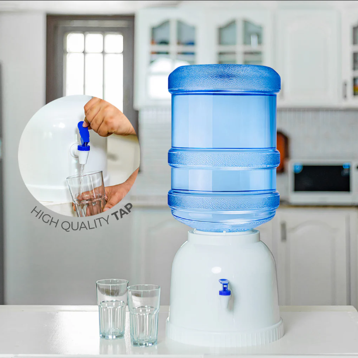 Hydro Water Dispenser – Manual Push Tap for 4.5L–18.9L Bottles
